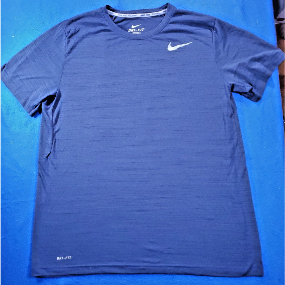 Nike Pro Training Dri-Fit Blue Running T-Shirt Men's Size XL